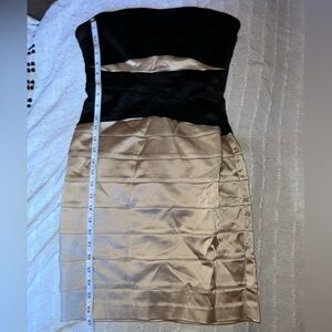 Bebe black & cream cocktail dress